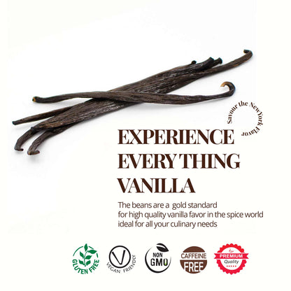 Grade A Ugandan Vanilla Beans – Whole Bulk Vanilla Pods for Baking & Extracts | Non-GMO