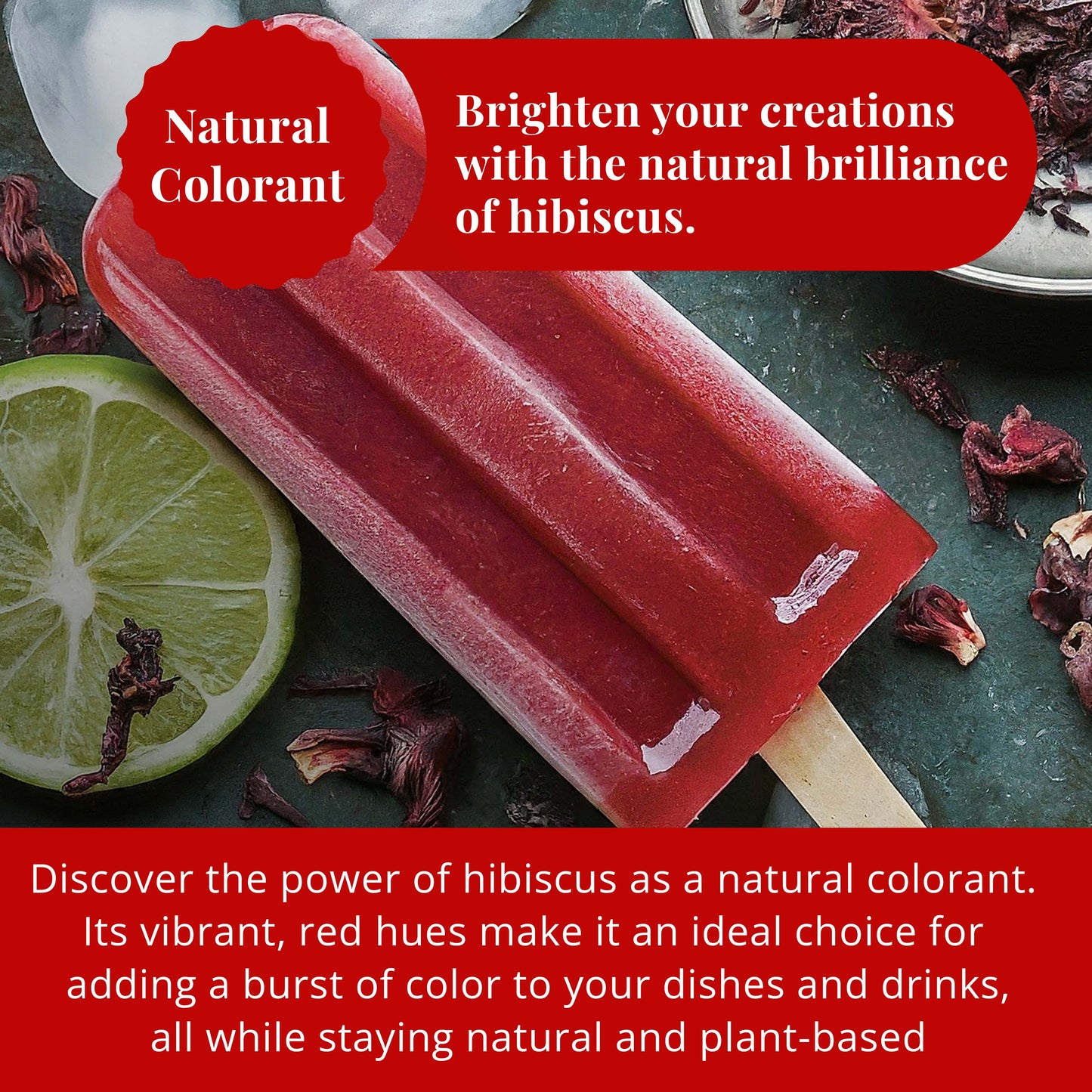 Akshit 5 oz. Dried Hibiscus Flowers (Flor de Jamaica) Tea | Loose Leaf Tea | Caffeine-Free | Vegan Friendly | Fleurs d'hibiscus – Antioxidant Herbal Tea