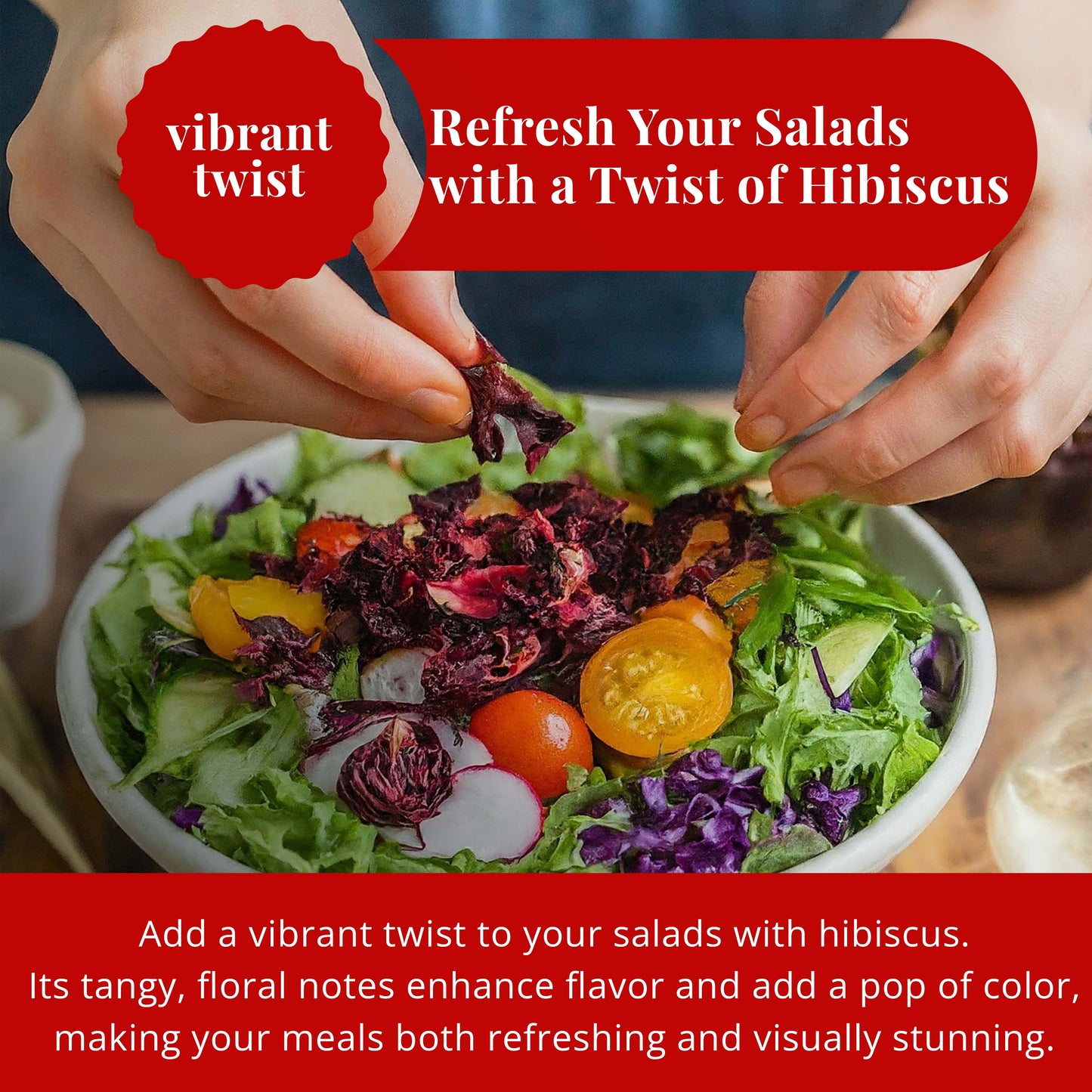 Akshit 5 oz. Dried Hibiscus Flowers (Flor de Jamaica) Tea | Loose Leaf Tea | Caffeine-Free | Vegan Friendly | Fleurs d'hibiscus – Antioxidant Herbal Tea